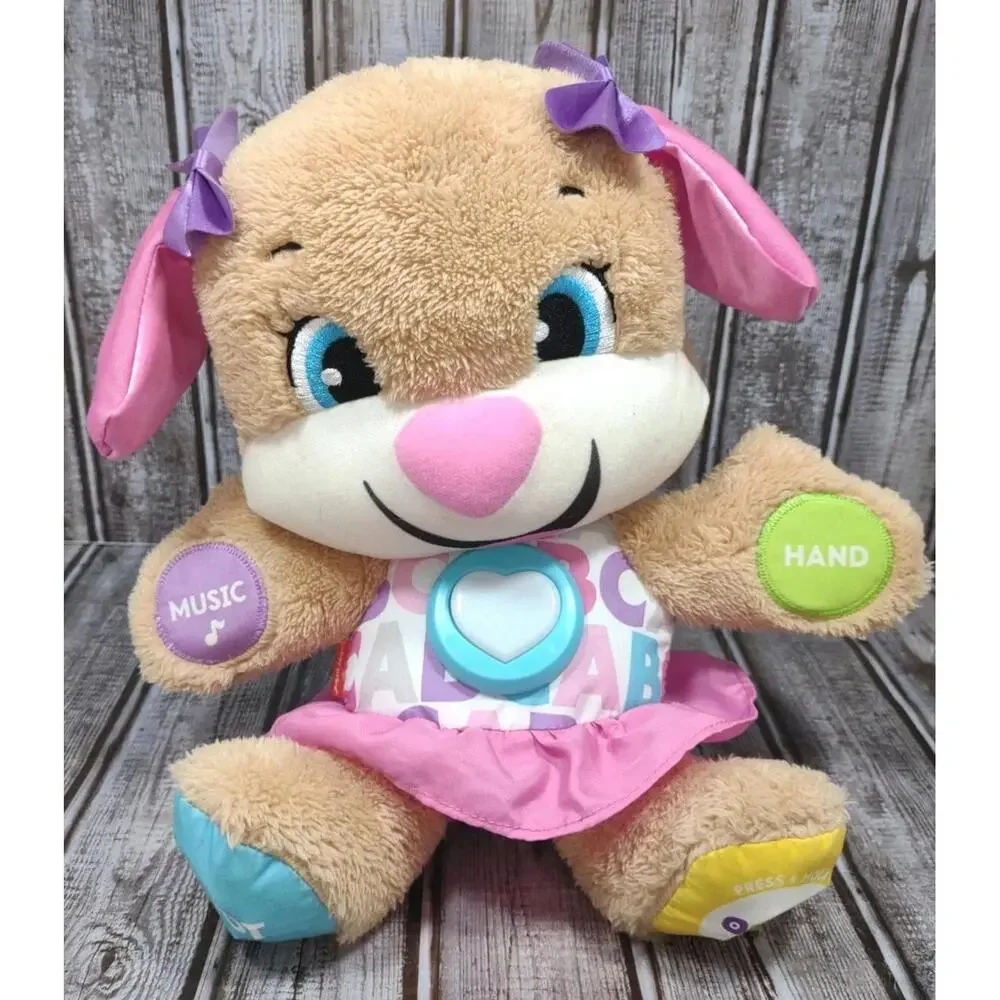 Fisher Price Laugh Learn Smart Stages Puppy Sis Toddler Stuffed Baby Toy Dog